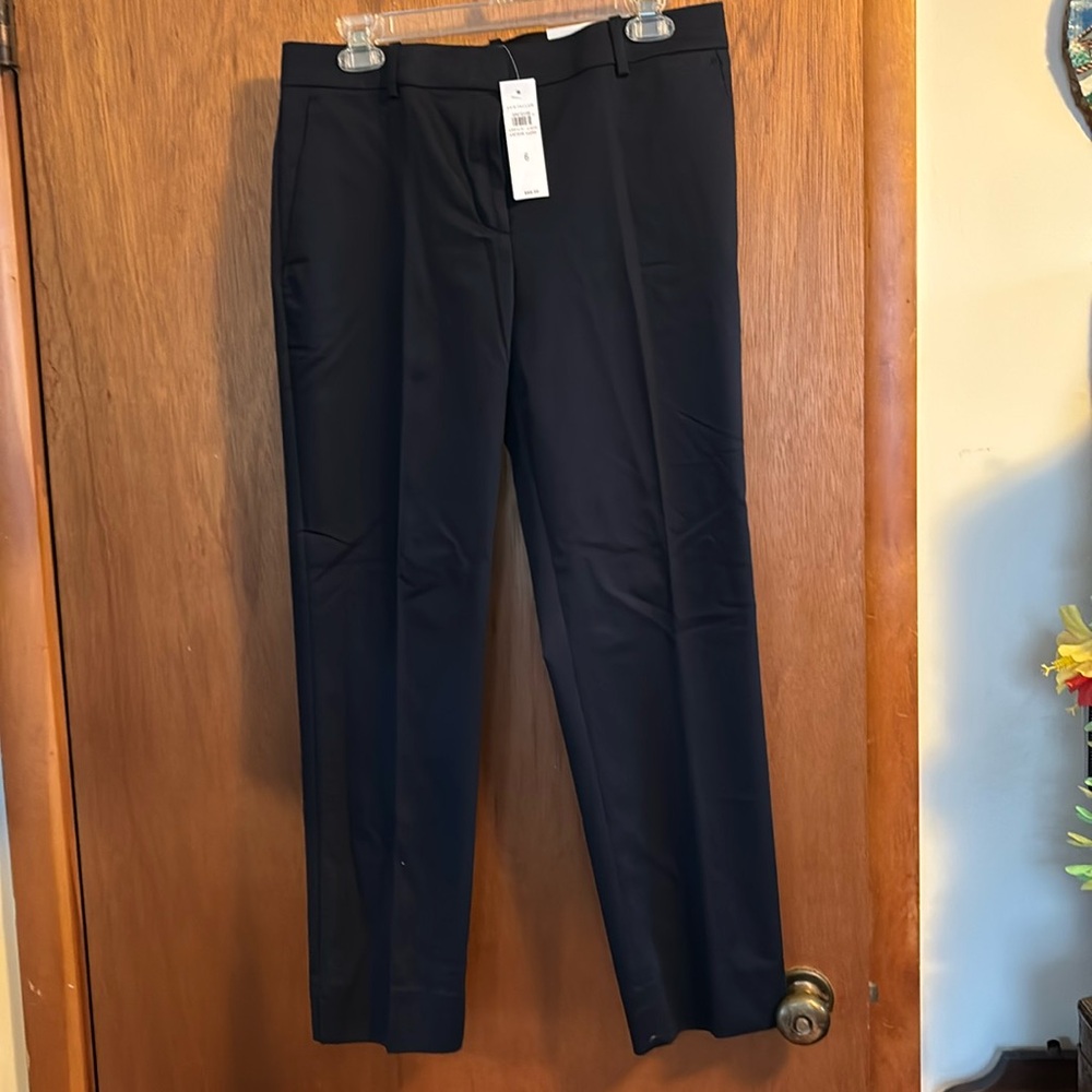 Dark blue straight leg, five pockets, casual business wear pants